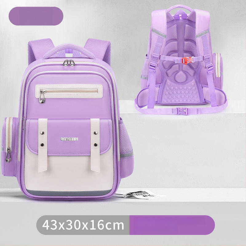 Lengva vandeniui atspari mokyklos kuprinė su stuburo apsauga ir oro pagalvėmis pečių diržuose – kvėpuojanti, su atšvaitinėmis saugumo detalėmis, 1–6 klasei.