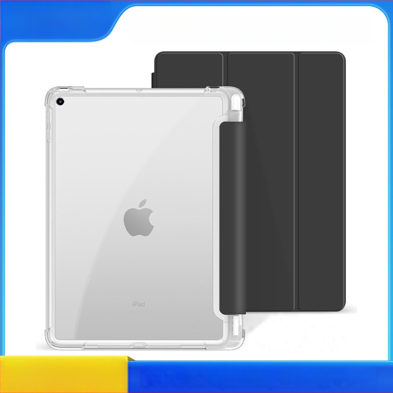 Prozirni silikonski zaštitni kućište za iPad 11 inča, s pretincom za olovku, trodjelni preklopni poklopac, kompatibilno s Air 6, 25 varijanti