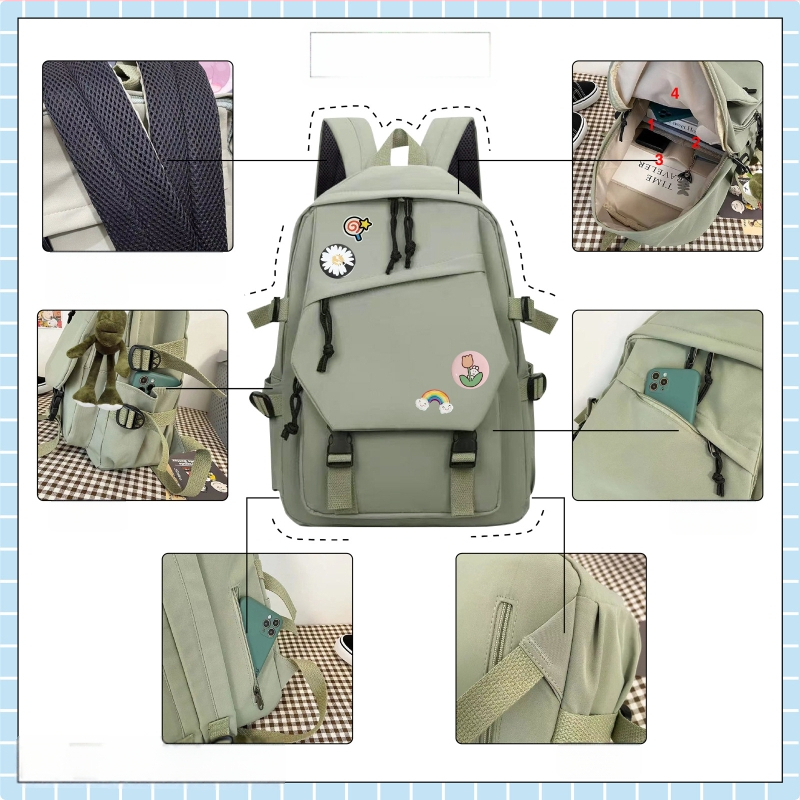 Mokyklinė kuprinė su anime karikatūra, žaismingas vaikų stilius, medžiaga: Oxford audinys, unisex, amžius 3–9 metų