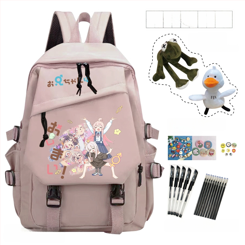 Mokyklinė kuprinė su anime karikatūra, žaismingas vaikų stilius, medžiaga: Oxford audinys, unisex, amžius 3–9 metų