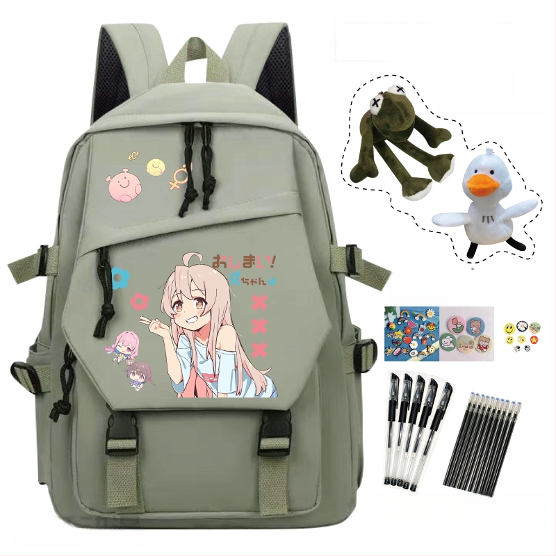 Mokyklinė kuprinė su anime karikatūra, žaismingas vaikų stilius, medžiaga: Oxford audinys, unisex, amžius 3–9 metų