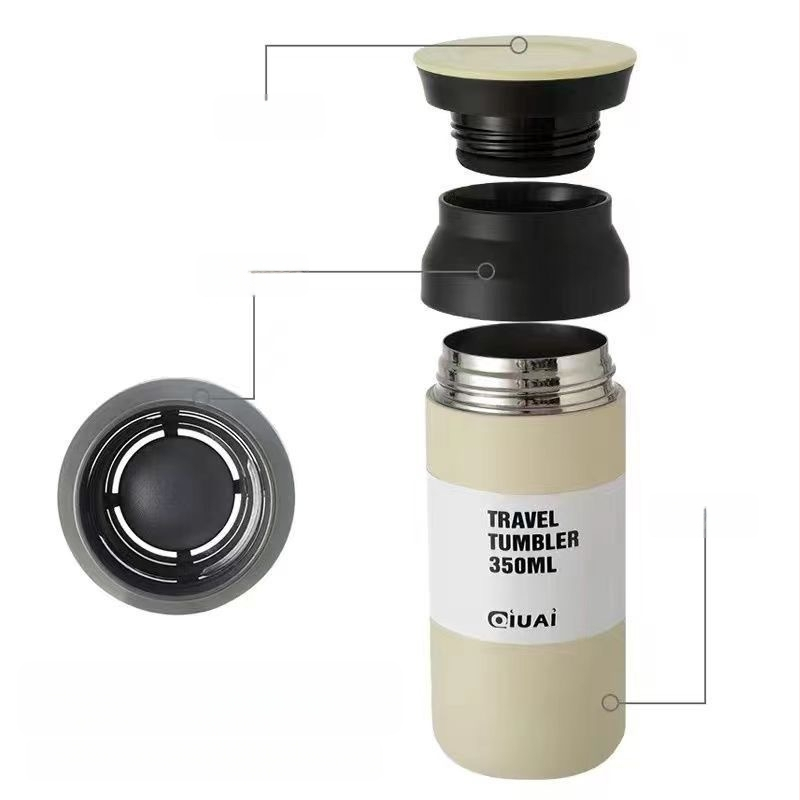 Harajuku stílusú termosz pohár belső 304 rozsdamentes acél, külső 201 rozsdamentes acél, 6-12 órás szigetelés, hordozó zsinór, hordozható