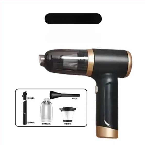 Bezvadu putekļu sūcējs gan mājai, gan auto – rokas vadāms, 90W, iekšējā akumulatora 4000–5000 mAh, sūkšanas jauda 10,1–15 kPa, trokšņa līmenis <36 dB