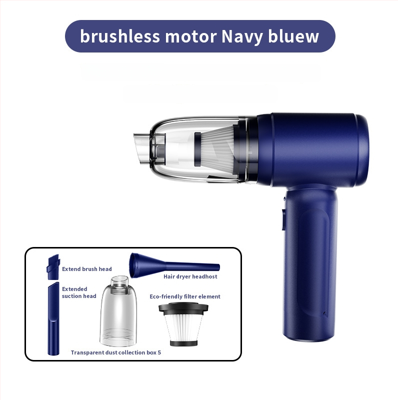 Bezvadu putekļu sūcējs gan mājai, gan auto – rokas vadāms, 90W, iekšējā akumulatora 4000–5000 mAh, sūkšanas jauda 10,1–15 kPa, trokšņa līmenis <36 dB