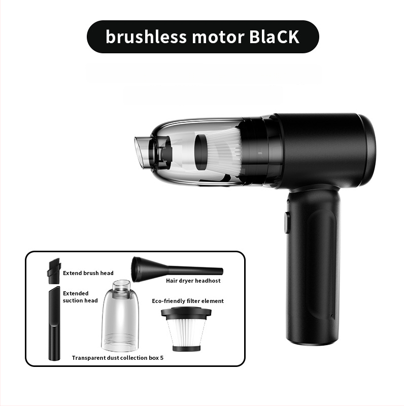 Bezvadu putekļu sūcējs gan mājai, gan auto – rokas vadāms, 90W, iekšējā akumulatora 4000–5000 mAh, sūkšanas jauda 10,1–15 kPa, trokšņa līmenis <36 dB