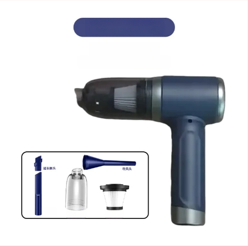 Bezvadu putekļu sūcējs gan mājai, gan auto – rokas vadāms, 90W, iekšējā akumulatora 4000–5000 mAh, sūkšanas jauda 10,1–15 kPa, trokšņa līmenis <36 dB