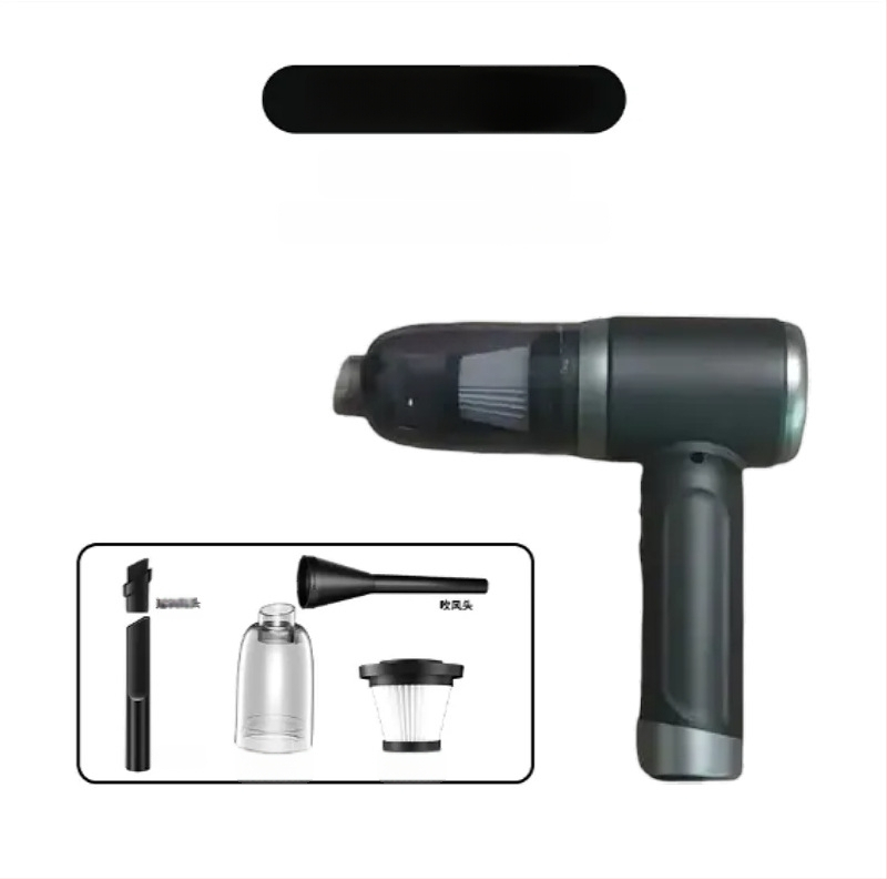 Bezvadu putekļu sūcējs gan mājai, gan auto – rokas vadāms, 90W, iekšējā akumulatora 4000–5000 mAh, sūkšanas jauda 10,1–15 kPa, trokšņa līmenis <36 dB