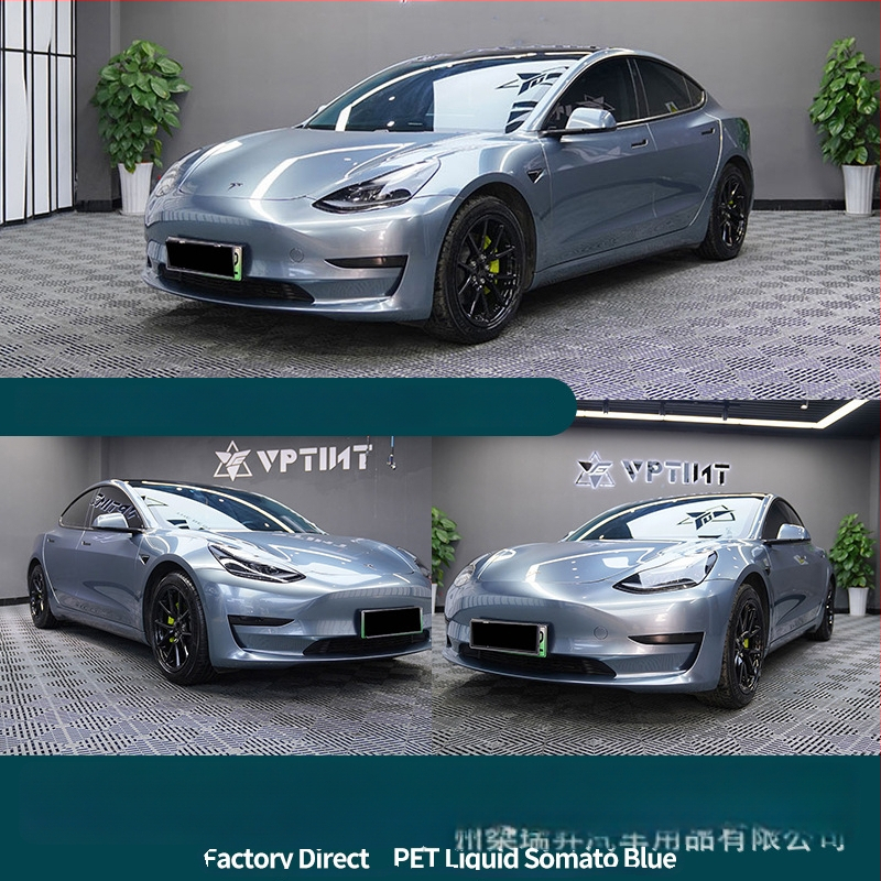 Auto krāsu maiņas plēve – PET materiāls, platums 1,52 m, biezums 0,12–0,16 mm, visa automašīnas uzklāšana, pielāgota apstrāde