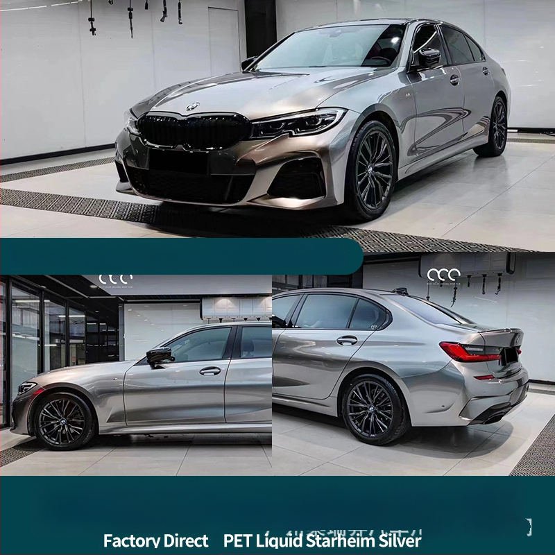 Auto krāsu maiņas plēve – PET materiāls, platums 1,52 m, biezums 0,12–0,16 mm, visa automašīnas uzklāšana, pielāgota apstrāde