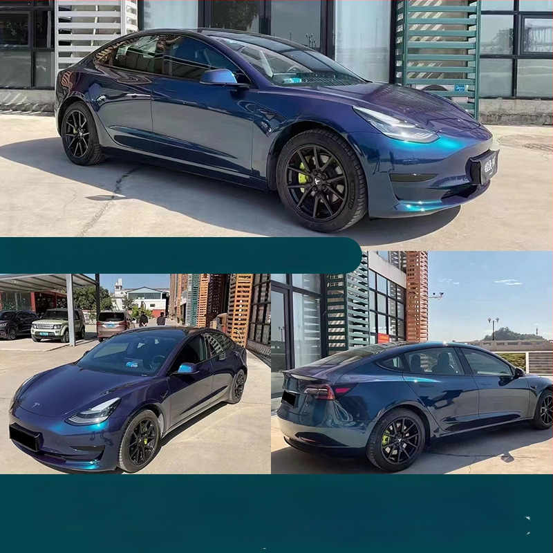 Auto krāsu maiņas plēve – PET materiāls, platums 1,52 m, biezums 0,12–0,16 mm, visa automašīnas uzklāšana, pielāgota apstrāde