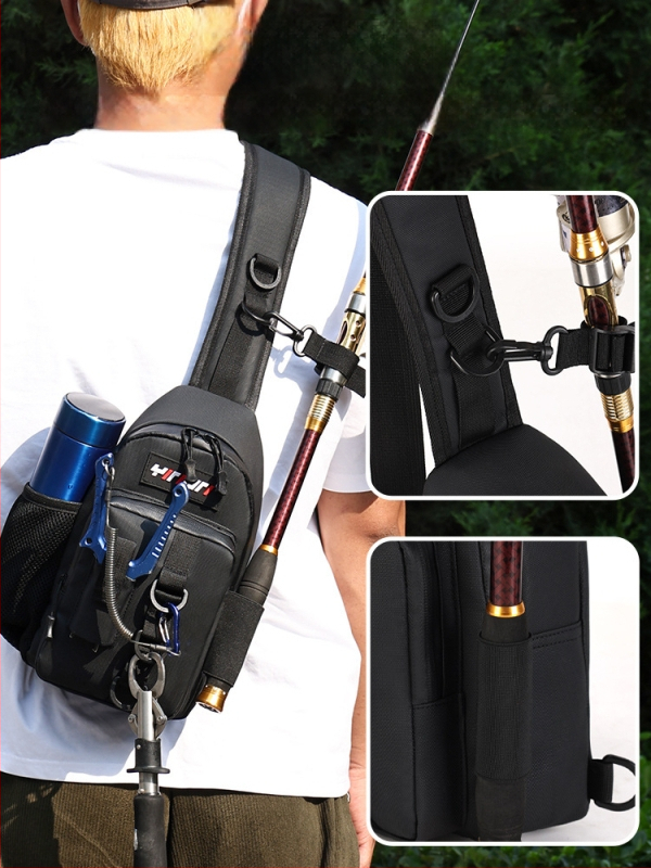 Чанта за морски риболов – PVC, водоустойчива, отдел за пръчки и влакна, монтаж на макара