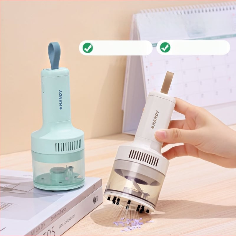 Portatīvs bezvadu rokas putekļsūcējs ar USB uzlādi, bez iebūvētās akumulatora, ideāli piemērots tastatūras tīrīšanai