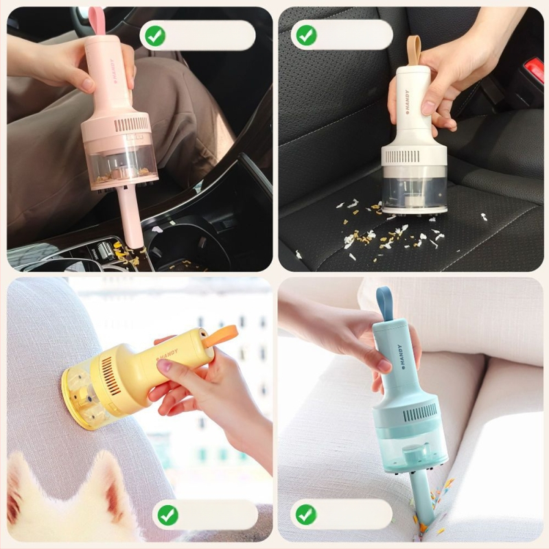 Portatīvs bezvadu rokas putekļsūcējs ar USB uzlādi, bez iebūvētās akumulatora, ideāli piemērots tastatūras tīrīšanai