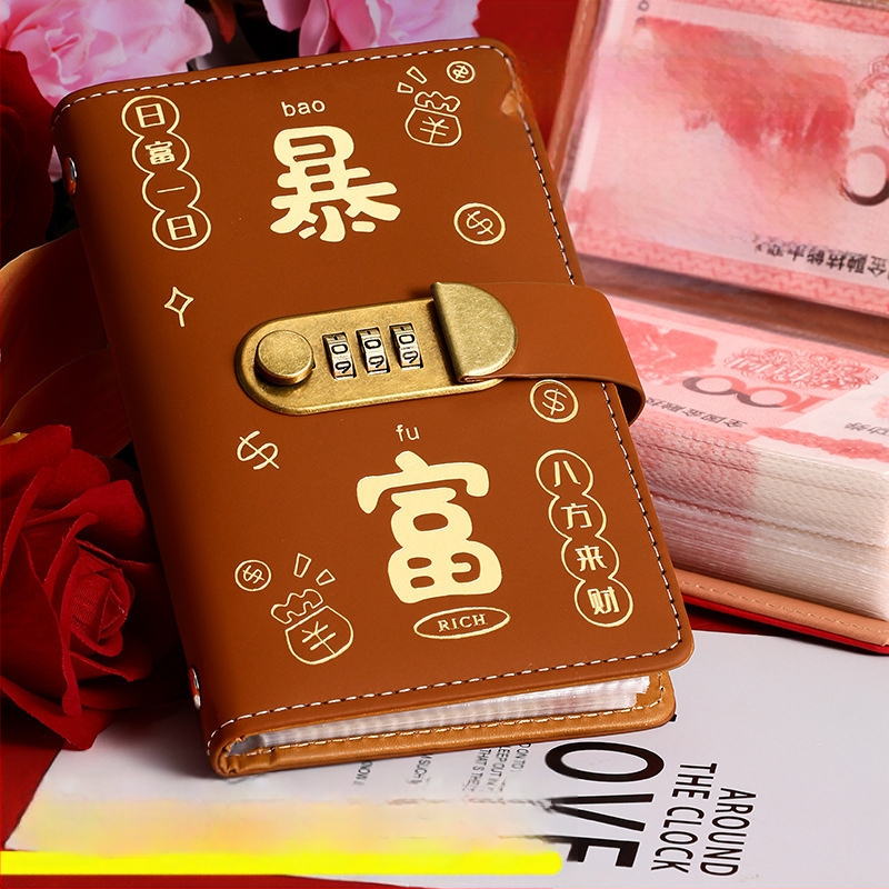 Бележник Jing yan - изкуствена кожа, прозрачни вътрешни страници, 100-200 страници, ретро/минималистичен/нишов стил