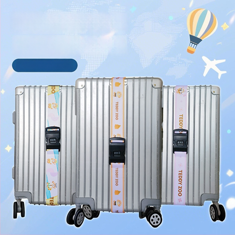 Ζώνη αποσκευών Teddy Zoo με κωδικό πρόσβασης — υπερ-ελαφριά, ανθεκτική στη φθορά, ανθεκτική σε σεισμούς; Πολυεστέρας TD4002, μοτίβο ζώου, καλοκαίρι 2025