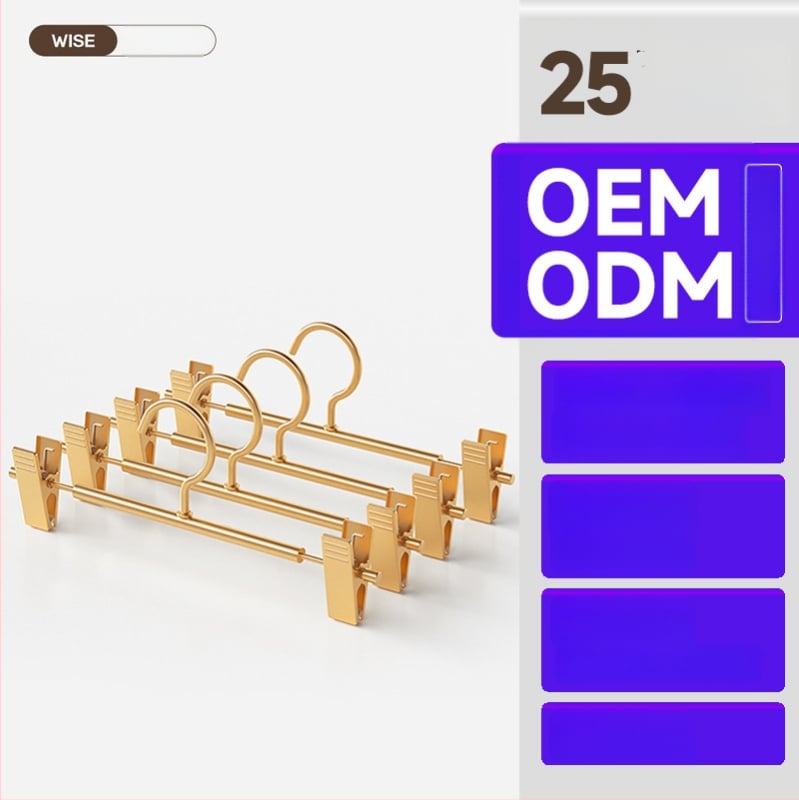 Αλουμινένιος συνδετήρας παντελονιών με κινητό αντιολισθητικό κλιπ για ντουλάπα