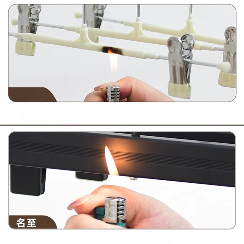 Αλουμινένιος συνδετήρας παντελονιών με κινητό αντιολισθητικό κλιπ για ντουλάπα