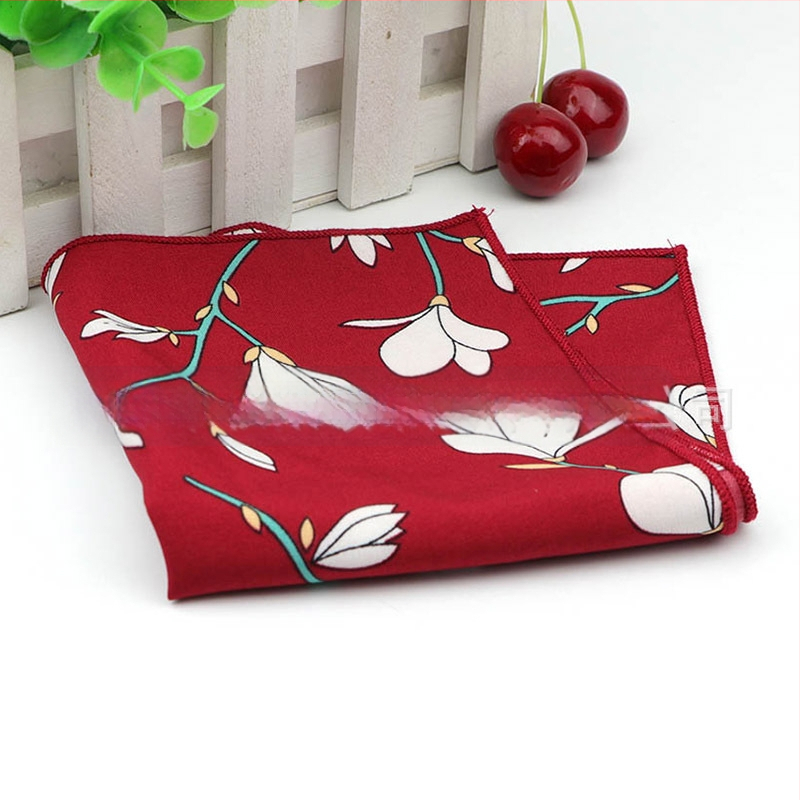 Batistă de buzunar – imprimeu chiffon floral, fibre de poliester, pentru adulți, vară 2023