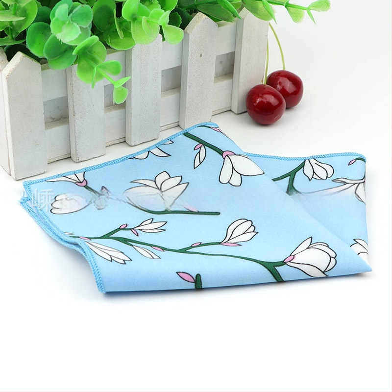 Batistă de buzunar – imprimeu chiffon floral, fibre de poliester, pentru adulți, vară 2023