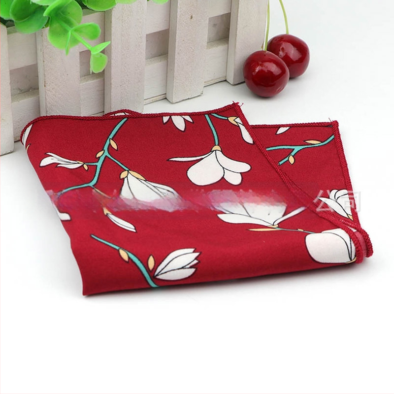 Batistă de buzunar – imprimeu chiffon floral, fibre de poliester, pentru adulți, vară 2023