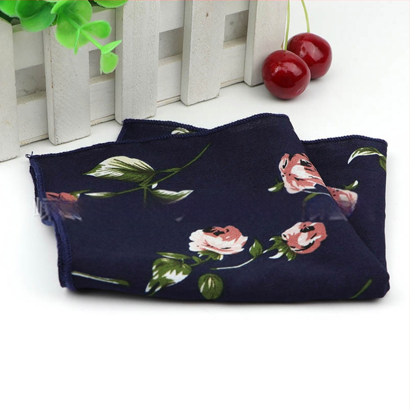 Batistă de buzunar – imprimeu chiffon floral, fibre de poliester, pentru adulți, vară 2023