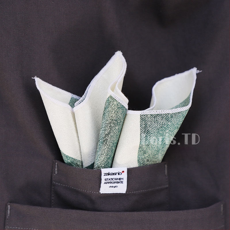 Batistă de buzunar – dungată, amestec poliester, stil business, vara 2022