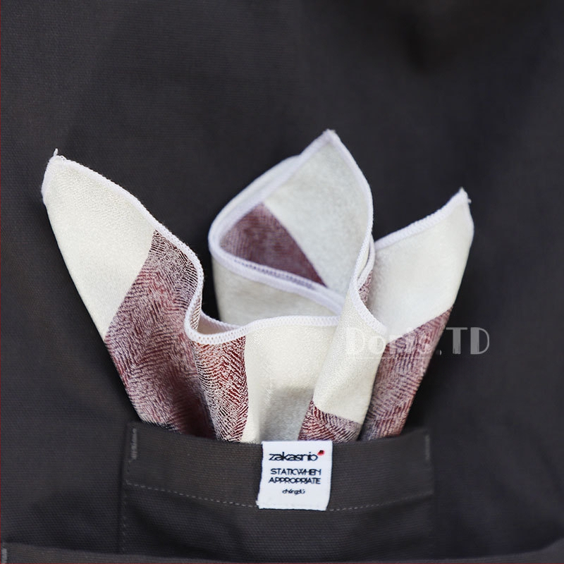 Batistă de buzunar – dungată, amestec poliester, stil business, vara 2022