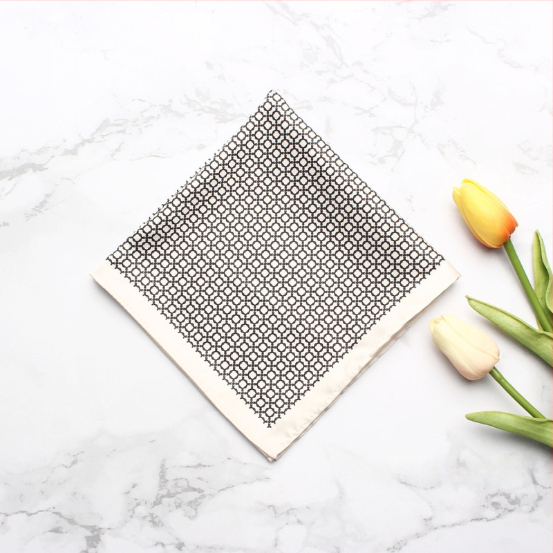 Batistă de buzunar cu model imprimat, poliester, unisex, stil lejer