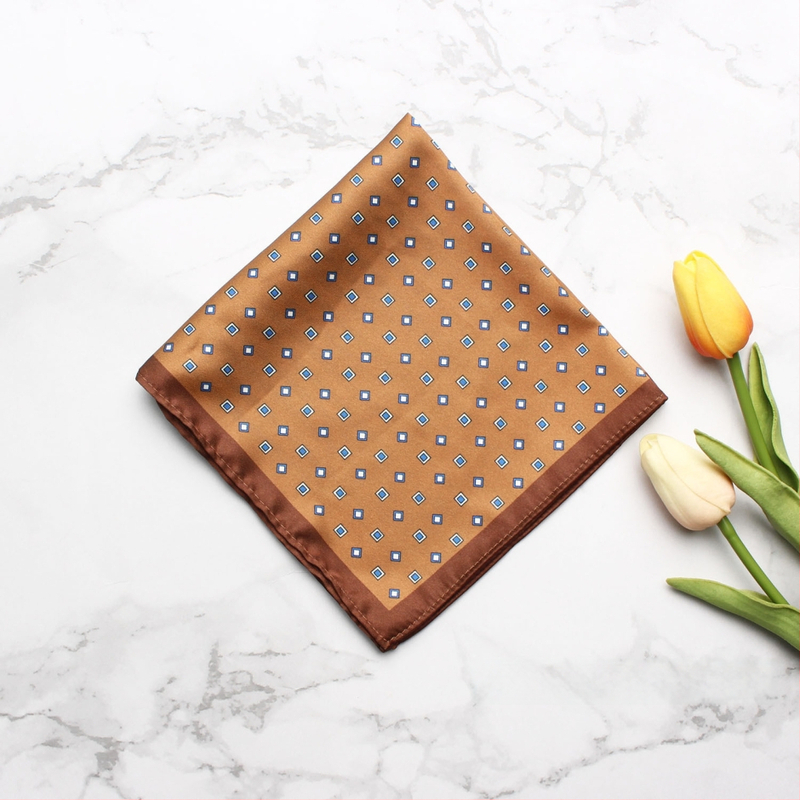 Batistă de buzunar cu model imprimat, poliester, unisex, stil lejer