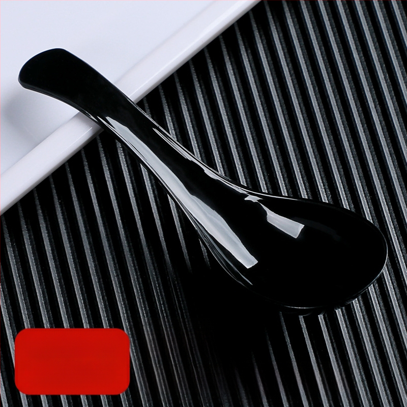 Vienkartiniai plastikiniai Bibimbap šaukštai, pakuotė 100 vnt., išsinešimui, mikrobangų krosnelė nėra saugi