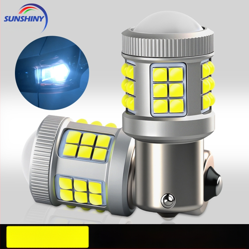 LED автомобилна крушка 1156-33SMD-3030 конвексен чип със леща за мигач, задна светлина и спирачка, 10-30V, 6.85W, 872 lm