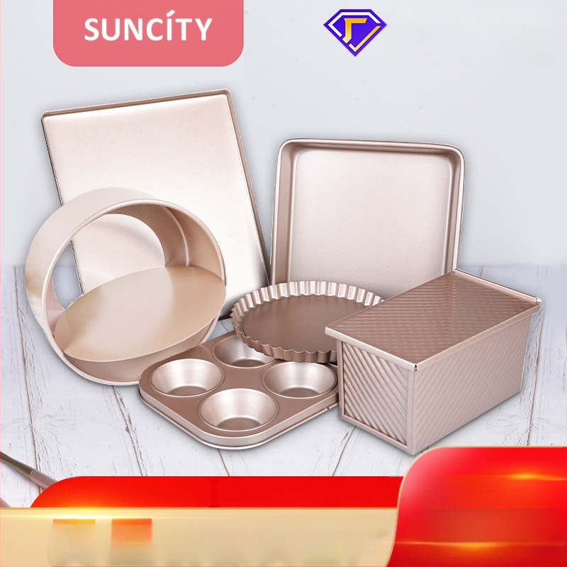 Süsinikterasest küpsetuskomplekt mittekleepuva kattega — kookvormid, saiavormid ja pitsa vormid