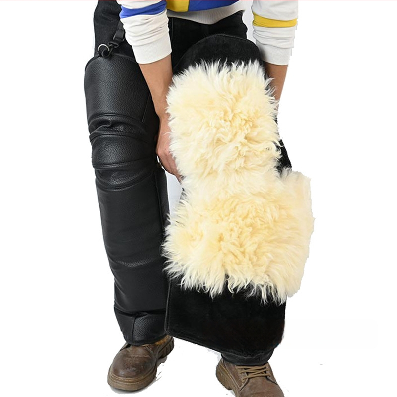 Кожени протектори за коляно за зимно колоездене – ветроустойчиви, загряване на ставите, за възрастни, марка Ode to Emperor