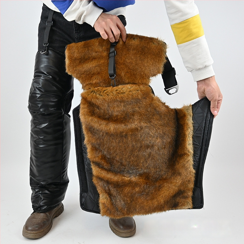 Кожени протектори за коляно за зимно колоездене – ветроустойчиви, загряване на ставите, за възрастни, марка Ode to Emperor