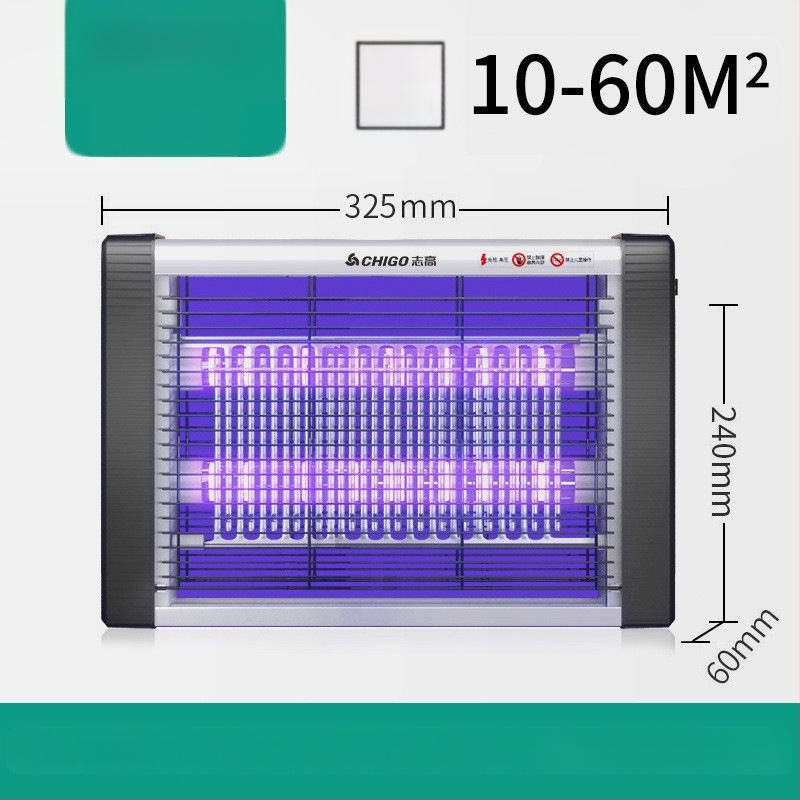 LED lámpa szúnyog- és legyek elleni, hálózati csatlakoztatással, ABS ház, modell ZG-W23, lefedettség 61 m² felett