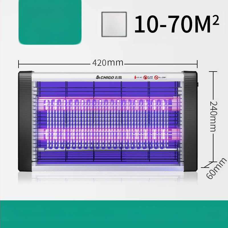 LED lámpa szúnyog- és legyek elleni, hálózati csatlakoztatással, ABS ház, modell ZG-W23, lefedettség 61 m² felett