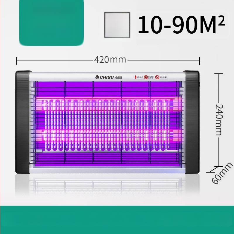 LED lámpa szúnyog- és legyek elleni, hálózati csatlakoztatással, ABS ház, modell ZG-W23, lefedettség 61 m² felett