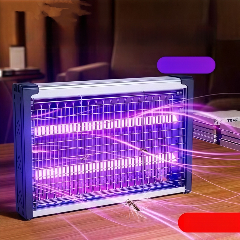 Kültéri szúnyogirtó lámpa UV-lámpával, alumínium hálóval, rozsdamentes acélszerkezettel, elektromos sokk-al történő ölés, lángálló, akkumulátor nélkül, 61 m² feletti területekre