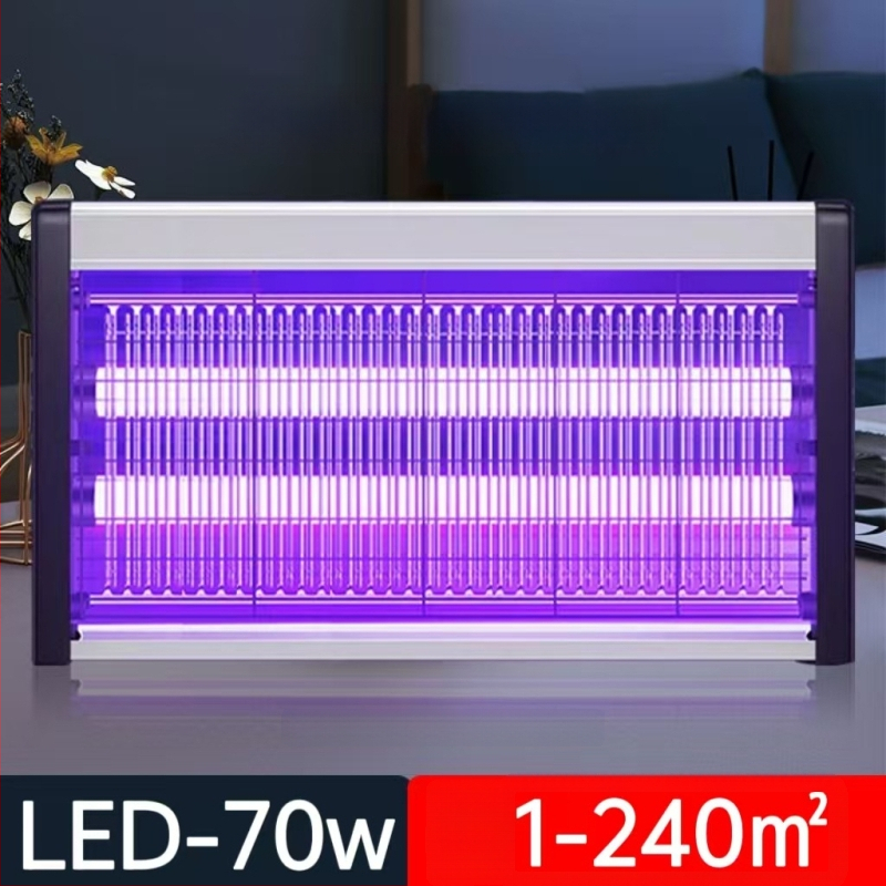 Kültéri szúnyogirtó lámpa UV-lámpával, alumínium hálóval, rozsdamentes acélszerkezettel, elektromos sokk-al történő ölés, lángálló, akkumulátor nélkül, 61 m² feletti területekre