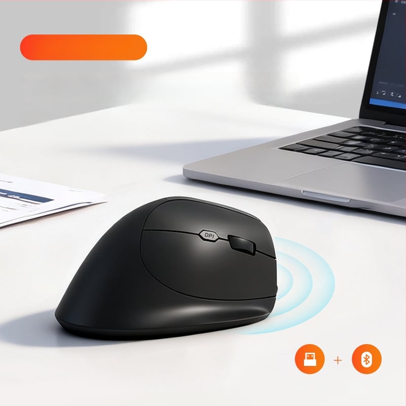 Ergonomska vertikalna Bluetooth miša, punjiva, dualni način, tiha bežična miša za kućni ured i igranje