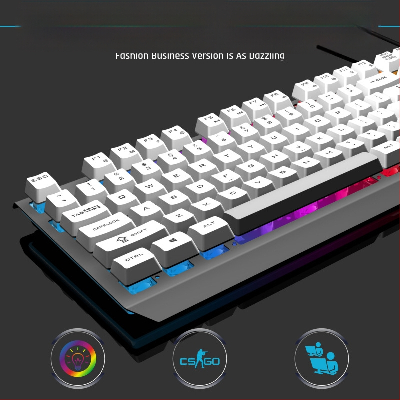 Проводна GK60 клавиатура с 104 клавиша, метално тяло, RGB подсветка, X-Frame технология с подложка за длан, 1,5 м кабел