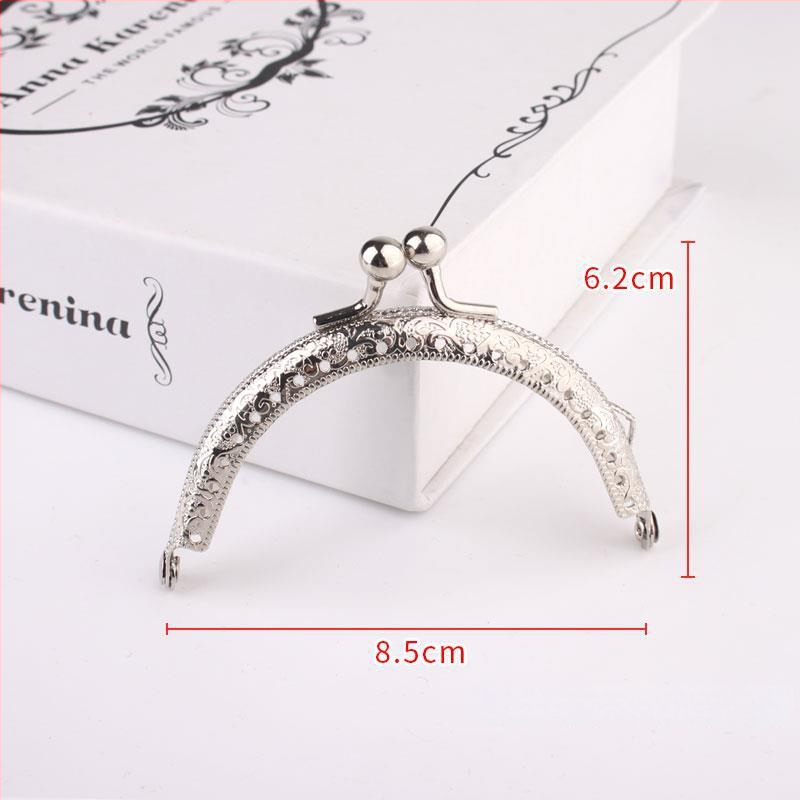 Metalinė pusmėnulio formos rankinės rėmas – DIY megztų rankinių priedai