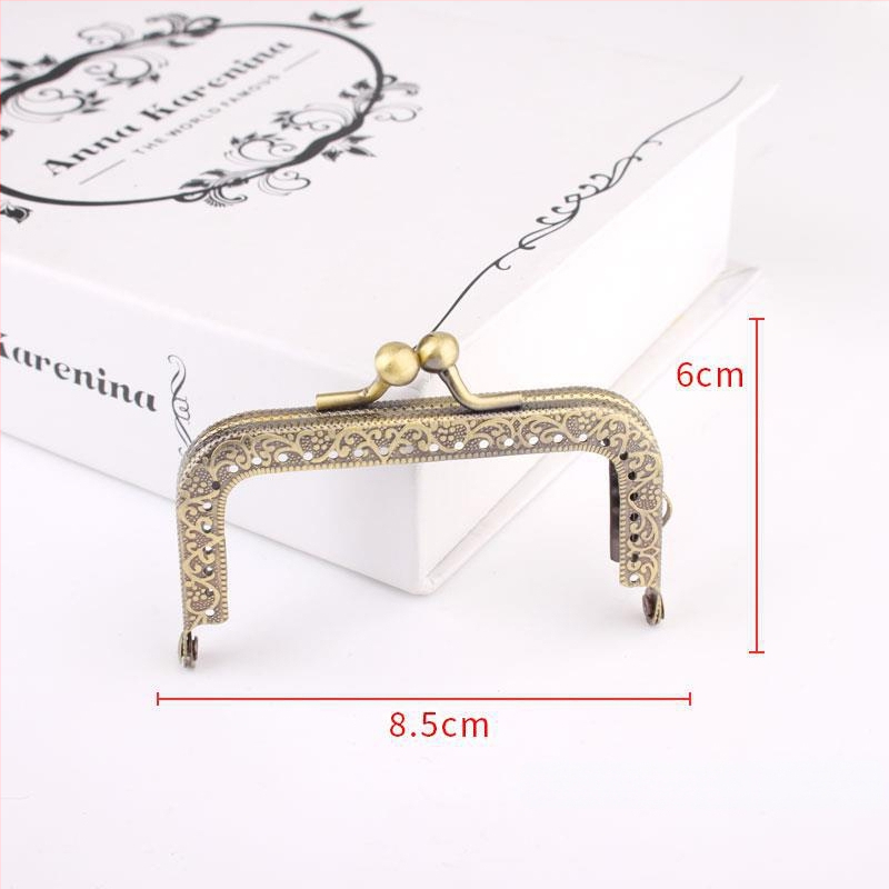 Metalinė pusmėnulio formos rankinės rėmas – DIY megztų rankinių priedai