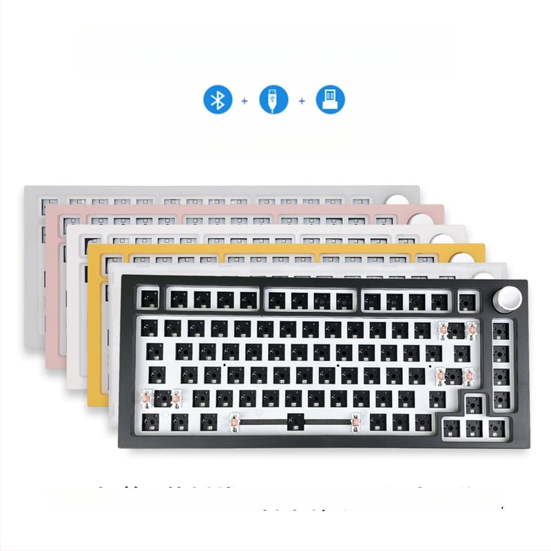Механичен клавиатурен комплект – 75 клавиша, безжичен три режима, RGB подсветка, hot-plug, съвместим с 4+ устройства