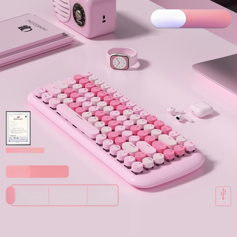 Проводен механичен комплект клавиатура и мишка с смесено осветление, ABS пластмасова конструкция, USB свързване, без подложка за китката