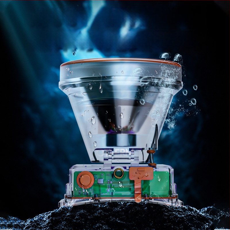 Подводен LED челник за гмуркане, водоустойчив, 10000 mAh, 300W, обхват 500 м+