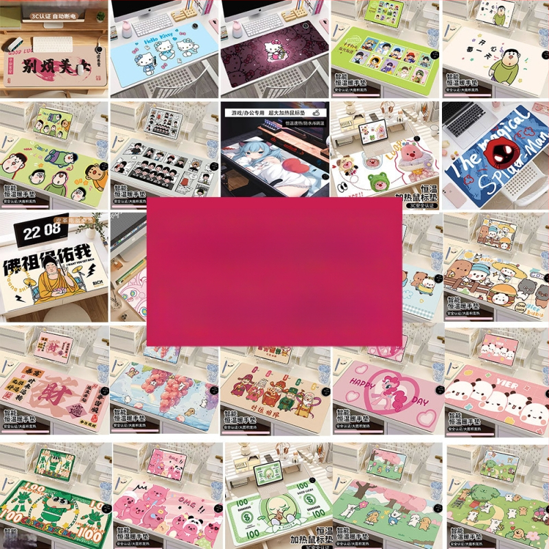 Intelligens hőmérséklet-vezérlésű melegedő egérpad, hálózati csatlakoztatású 220V, 85W, alumínium hőelvezető lemez