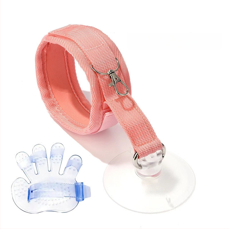 Kaķa vannas piesaistes līdzeklis ar anti-skrāpējošu kakla auklu – Zīmols Unique; Kategorija: Citas tīrīšanas un skaistumkopšanas preces; Piemērots: kaķiem