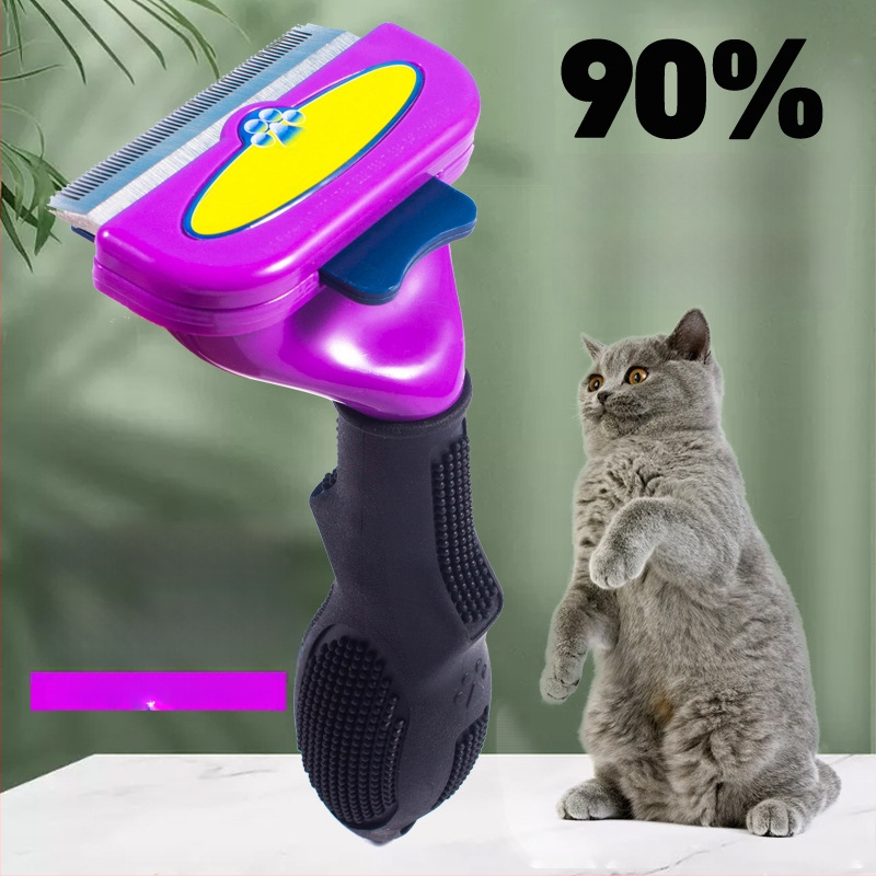 TYRONE Pieptene cu ace pentru pisici și câini — oțel inoxidabil, instrument de îngrijire a blănii, elimină păr liber