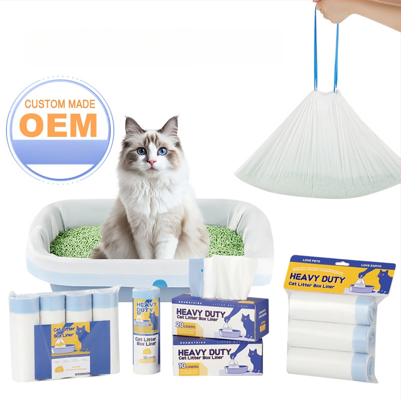 HDPE παχυσμένη φορητή σακούλα αποβλήτων γάτας